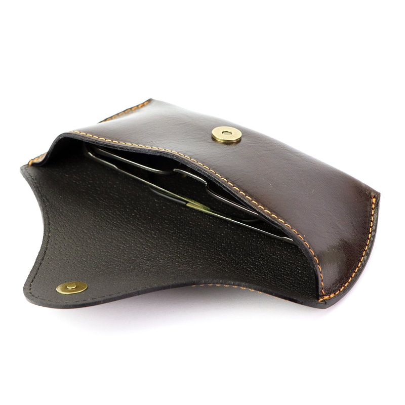 Florence Skórzane Etui Na Okulary Damskie Naturalna Skóra zamknięcie magnes