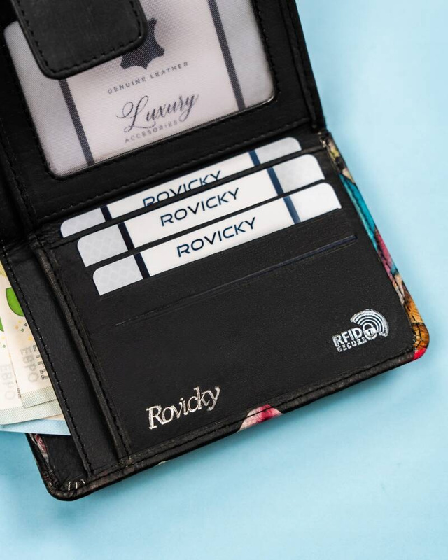 Skórzany damski portfel Rovicky R-N109-ART-20