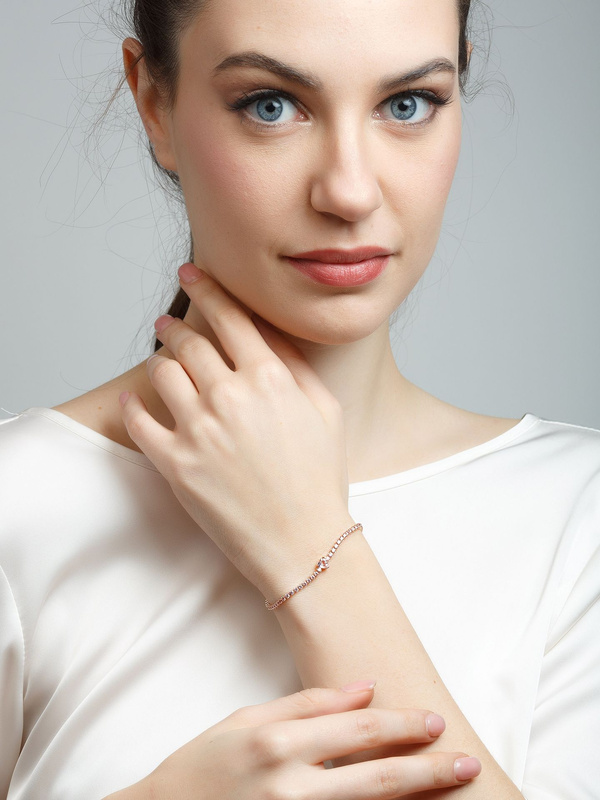 Bransoletka damska Pandora 580041C01 w kolorze różowego złota