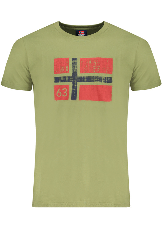 ZIELONY T-SHIRT M�SKI Z KR�TKIM R�KAWEM Norway 1963