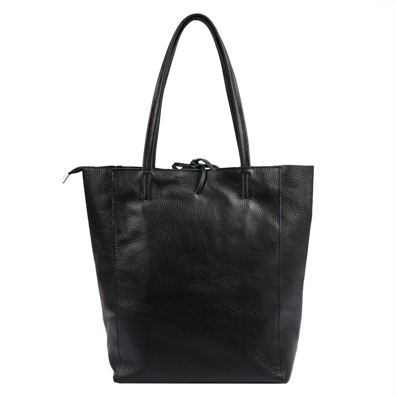 Skórzana damska shopperbag z kieszenią od MiaMore