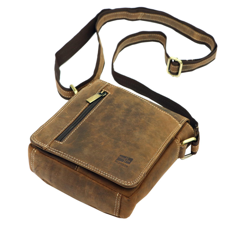 Saszetka męska z naturalnej skóry Nordee MSD-03 GM09