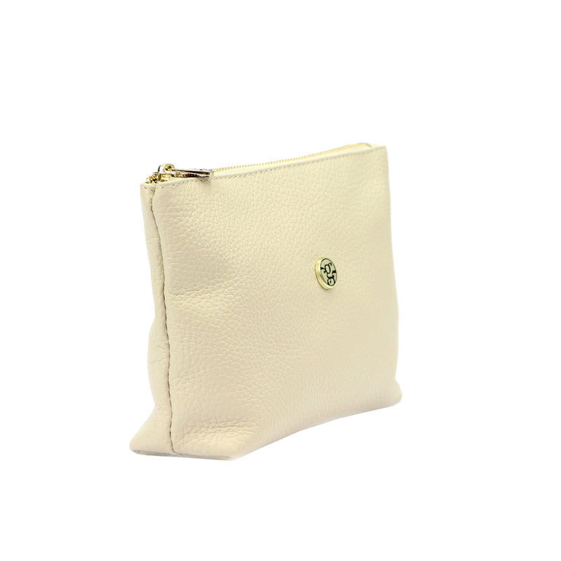 Gregorio Kosmetyczka damska ze skóry naturalnej zapinana na suwak