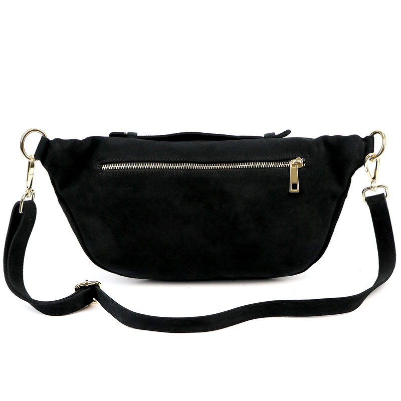 Miejska Skórzana zamszowa nerka saszetka przez ramię z kieszenią Luka