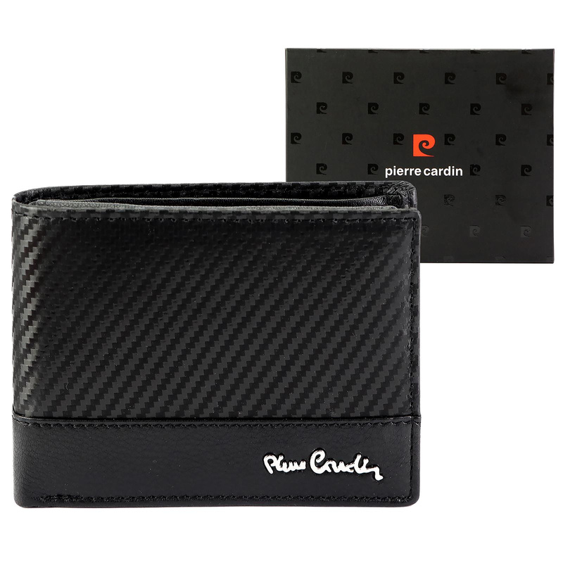 Stylowy i pojemny Skórzany męski portfel marki Pierre Cardin z RFID Stop