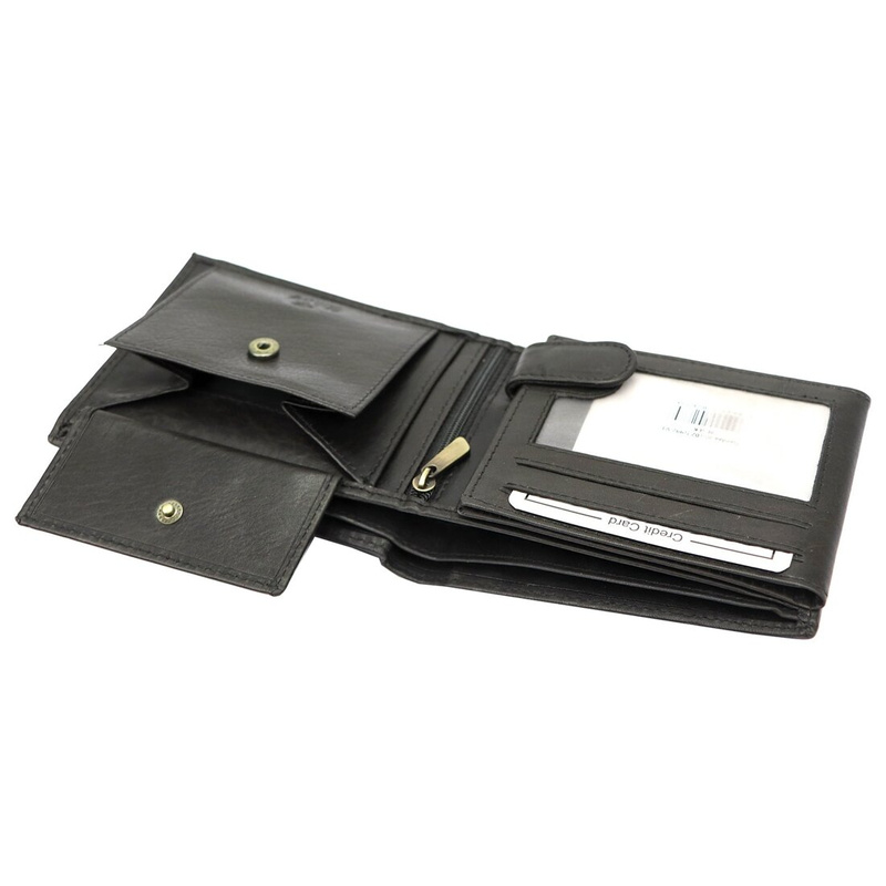 Nordee męski poziomy portfel skóra naturalna kompaktowy i pojemny