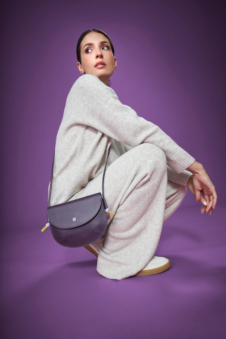 Designerska damska listonoszka skórzana torebka przez ramię z klapą DUDU