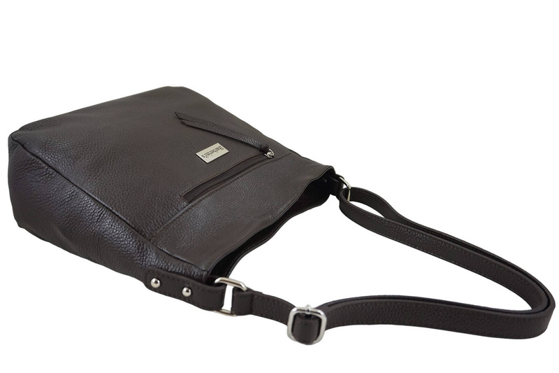 Torebka codzienna skórzana damska - Brązowa jasna