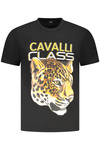 KOSZULKA CAVALLI CLASS Z KRÓTKIM RĘKAWEM MĘSKA CZARNA