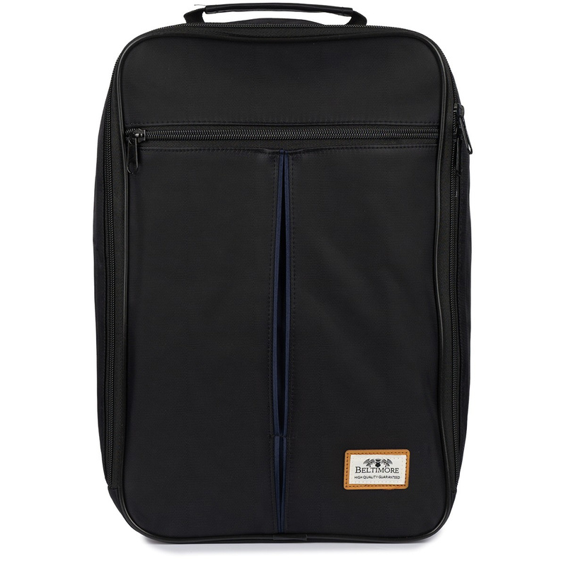 Plecak Podróżny Lekki Bagaż Podręczny Samolotowy Ryanair Wizzair Beltimore czarno granatowy Q77