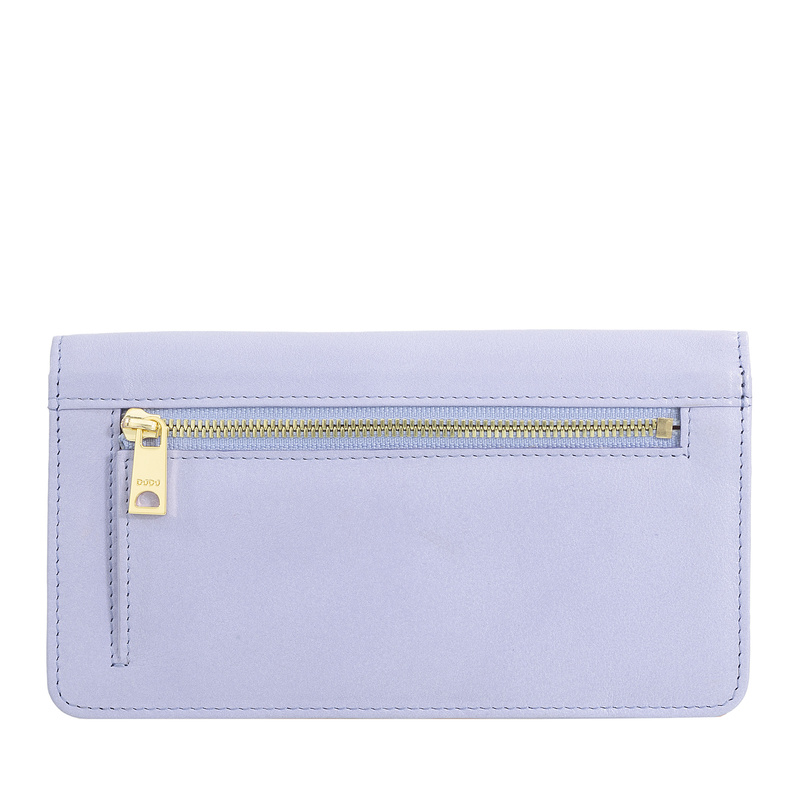 DUDU portfel damski skóra naturalna podłużna portmonetka zatrzask