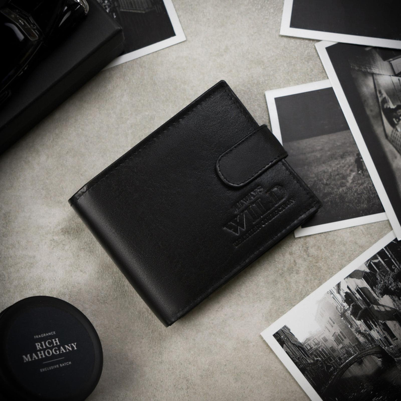 Always Wild męski portfel rozbudowany skóra naturalna na zatrzask