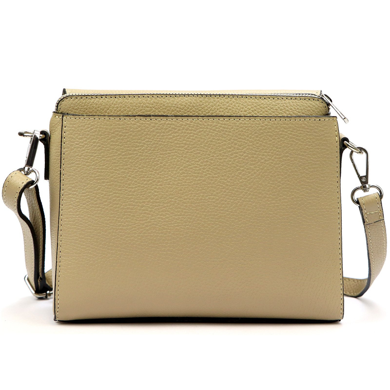 MiaMore skórzana damska listonoszka torebka przez ramię dwukomorowa stylowa