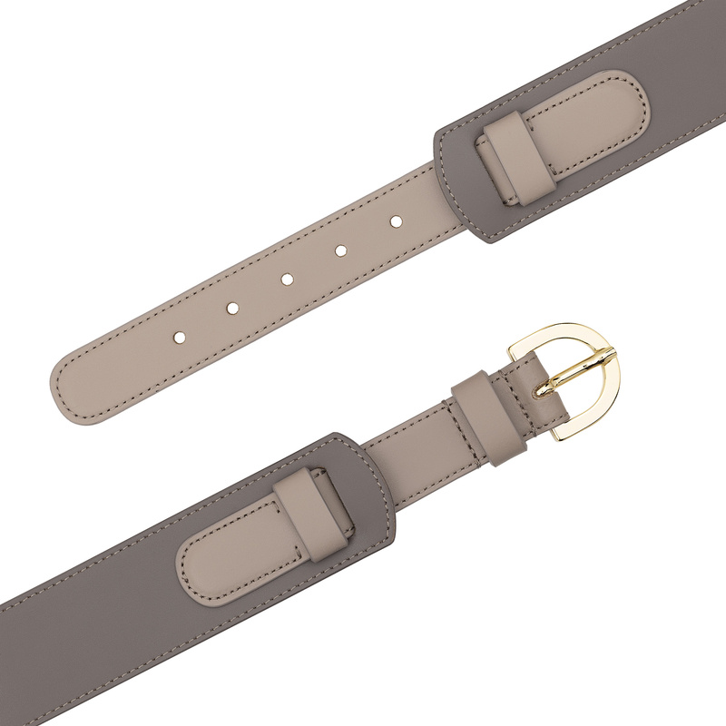 DuDu damski pasek do spodni skóra naturalna klasyczna klamra