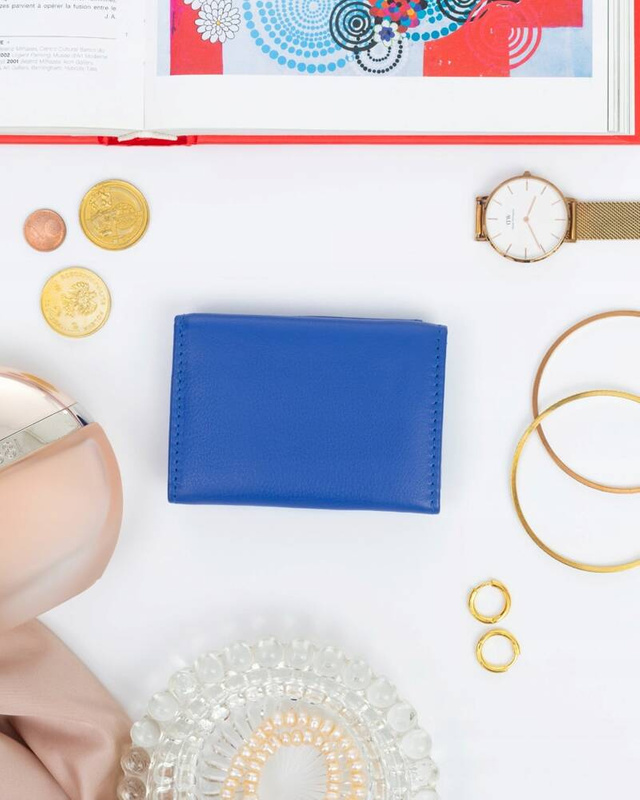 Rovicky mały damski portfel skóra naturalna zgrabna portmonetka pojemna