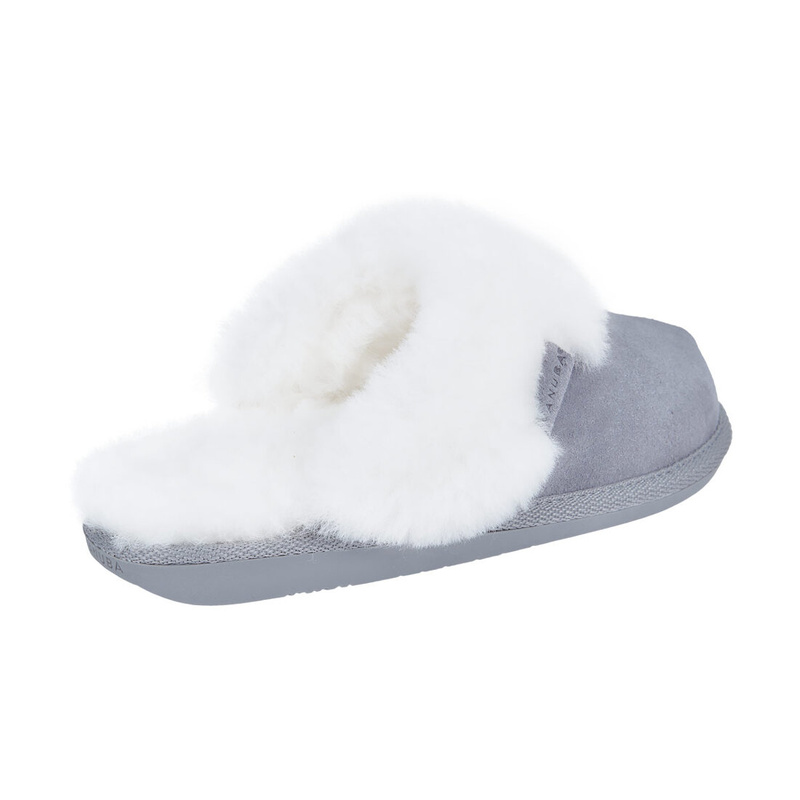 KAPCIE DAMSKIE CASHMERE POPIELATO-BIAŁE
