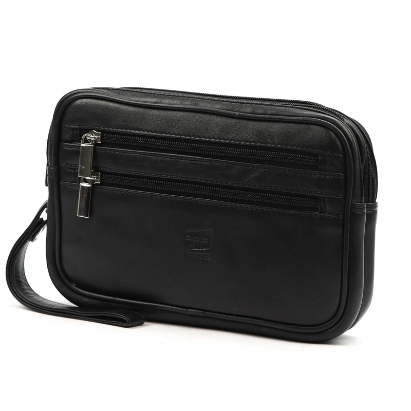 Nordee męska saszetka skóra naturalna torba do ręki z kieszeniami