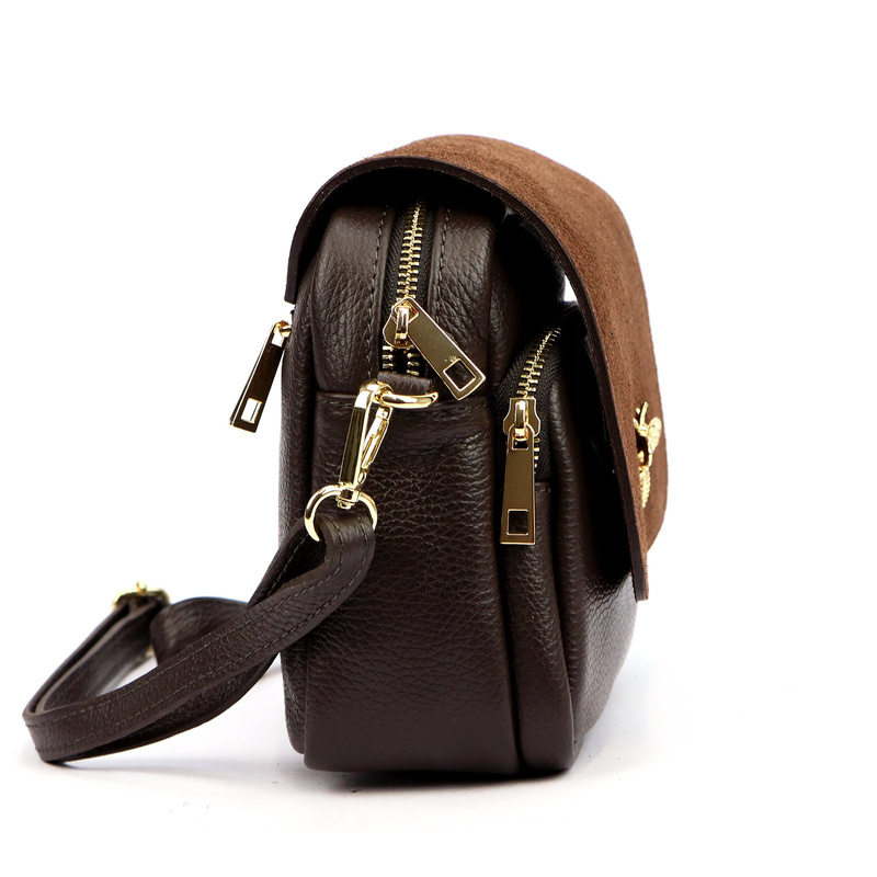 Stylowa Zamszowa zgrabna damska listonoszka torebka przez ramię od Luka