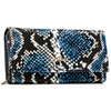 Podłużna portmonetka Stylowy damski portfel ze wzorem skóry węża Cavaldi