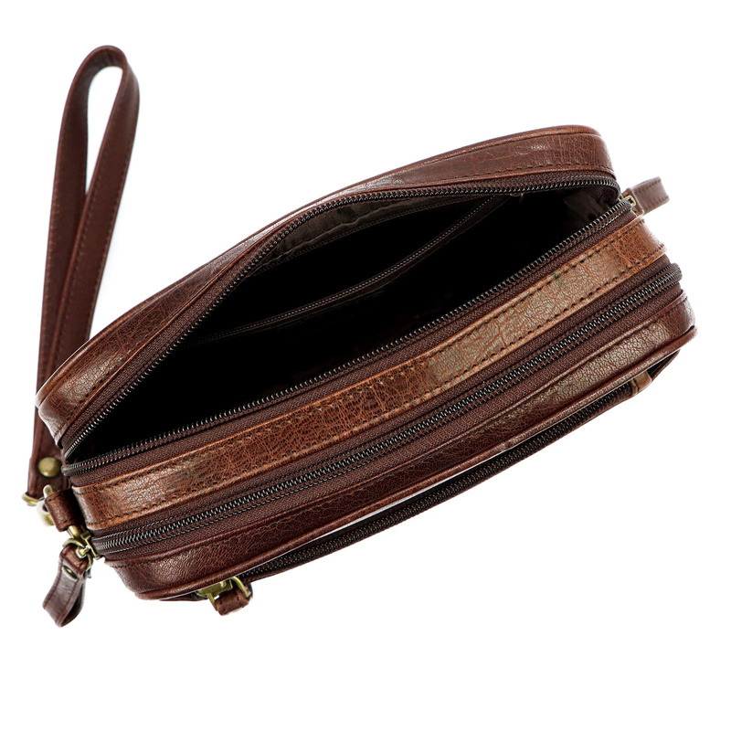 Saszetka męska z naturalnej skóry EL FORREST MB13-22