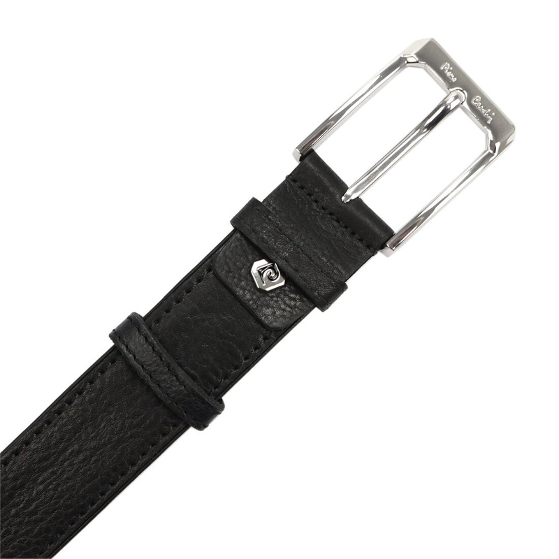 Pierre Cardin pasek do spodni męski skóra naturalna srebrna klamra