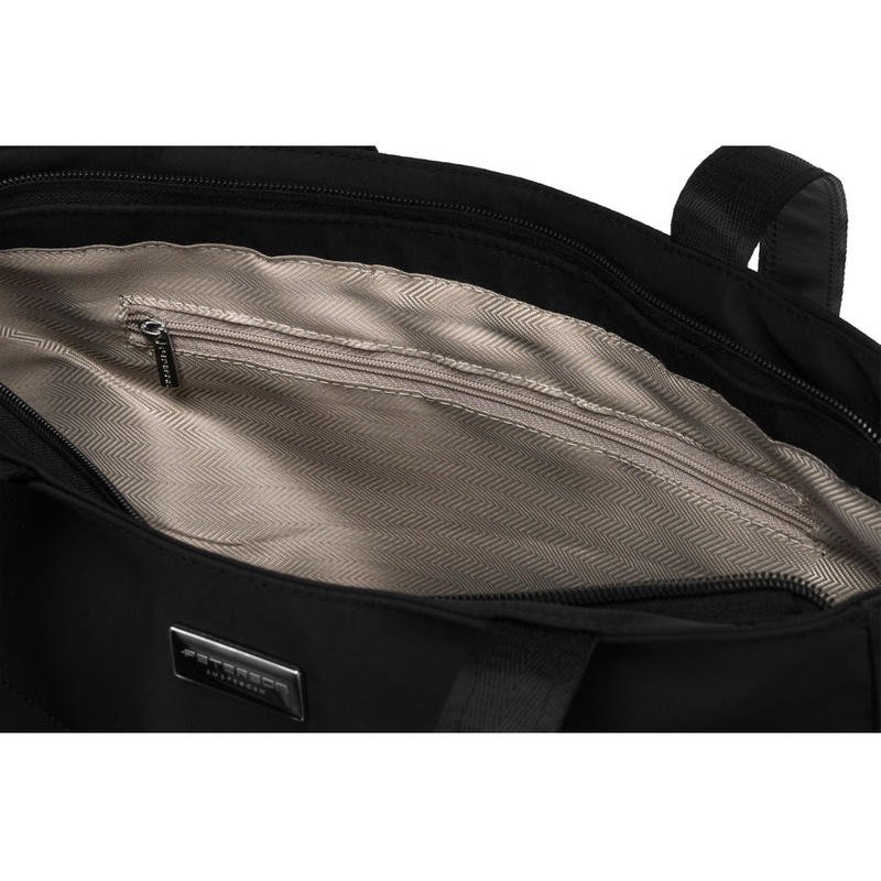 Modna torba shopper A4 w czarnym kolorze - Peterson