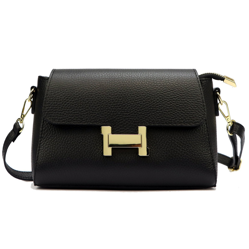 Luka damska listonoszka skóra naturalna torebka przez ramię z klapą