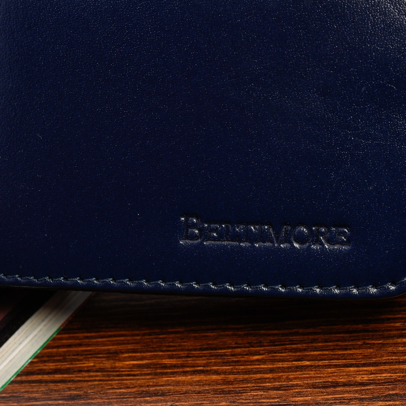 Granatowy piórnik Skórzany etui na pióro Beltimore J05