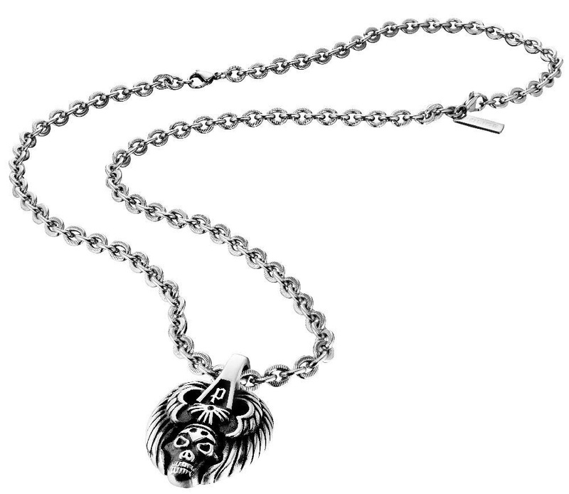 JEWELER'S POLICE PJ24692PSE01. Naszyjnik, Kolor szary. Mężczyzna.