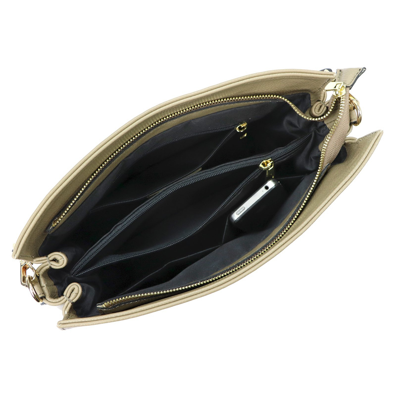 Luka damska torebka na ramię skóra naturalna listonoszka 2 komory organizer