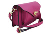 Torebka damska wizytowa skórzana - Fuksja