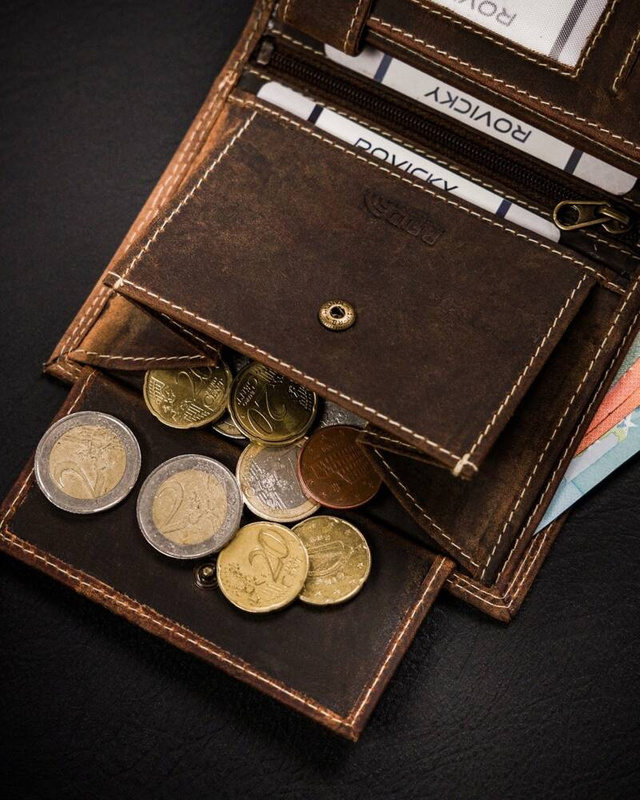 Skórzany męski portfel Wild N4-CHM-NL RFID