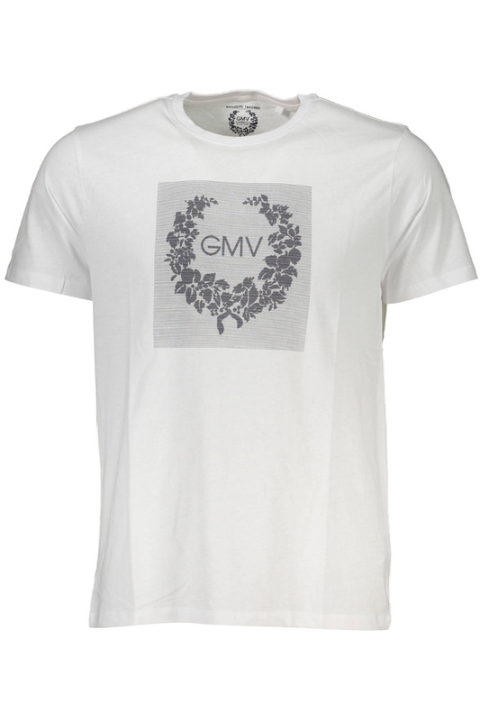 GIAN MARCO VENTURI MĘSKI T-SHIRT Z KRÓTKIM RĘKAWEM, BIAŁY