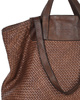 Torba damska pleciona shopper & shoulder leather bag MARCO MAZZINI brąz