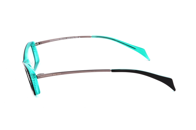 Okulary ALEXANDER MCQUEEN AMQ4163R2K. Okulary, Kolor czarny szary turkusowy. Kobieta.