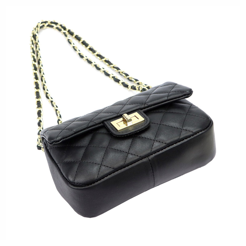 Vera Pelle damska listonoszka skóra naturalna pikowana stylowa torebka