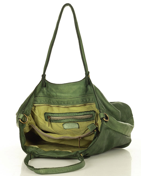 MARCO MAZZINI Torebka skórzana shopper bag ispirato dalla natura brąz
