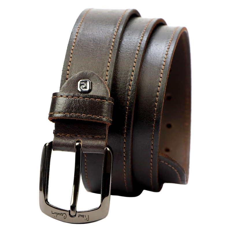 Pierre Cardin męski pasek do spodni skóra naturalna klasyczna klamra