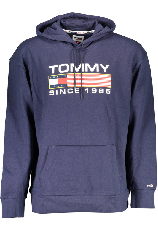 NIEBIESKA BLUZA MĘSKA TOMMY HILFIGER BEZ ZAMKA