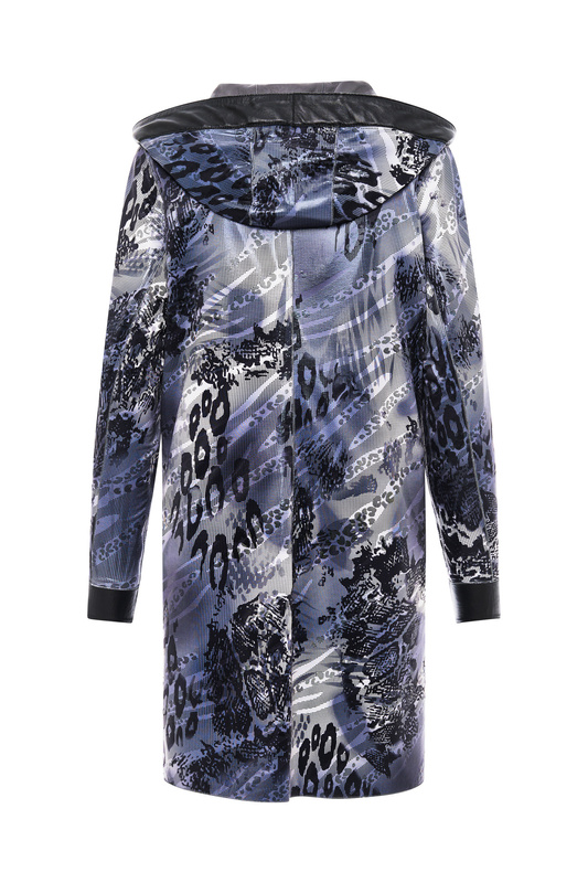 Bukowski Dwustronna damska kurtka skóra naturalna długa z kapturem