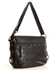 MARCO MAZZINI Skórzana torebka listonoszka z kieszeniami safari handmade bag czarna