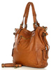 MARCO MAZZINI Miejska torba skórzana z regulowaną rączką old leather handmade camel