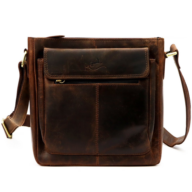 Andreas męska torba na ramię skóra naturalna saszetka przez ramię kieszenie