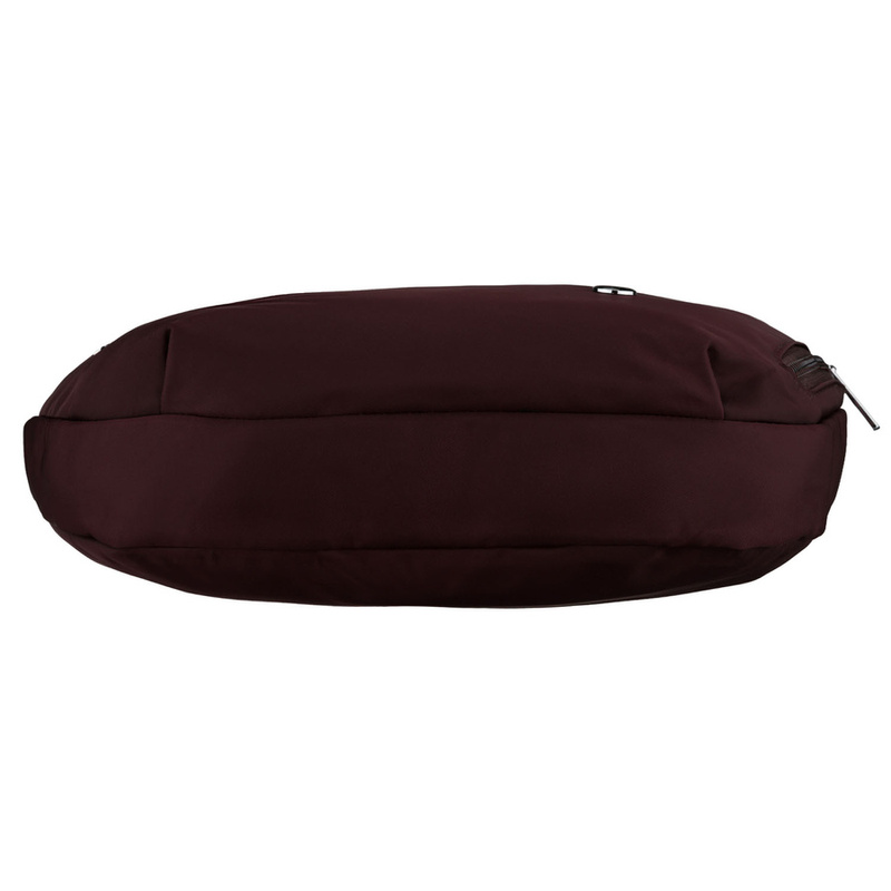 Bordowa torebka damska z poliestru zamykana suwakiem - Peterson