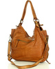 Torba skórzana wysokogatunkowa na ramię styl miejski shoulder leather bag - MARCO MAZZINI camel