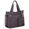 Pojemna torba damska w szarym kolorze z przegrodą na laptopa wykonana z poliestru - Peterson
