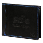 Money Kepper poziomy portfel składany skóra naturalna wzór motocykl