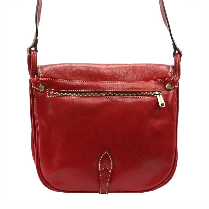 Florence skórzana damska listonoszka torebka na ramię dwukomorowa