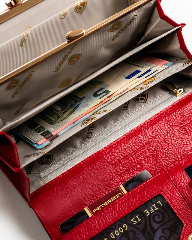 Damski Portfel BADURA B-72401P-SH skóra naturalna