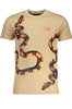 T-SHIRT MĘSKI Z KRÓTKIM RĘKAWEM KLASY CAVALLI BEŻOWY